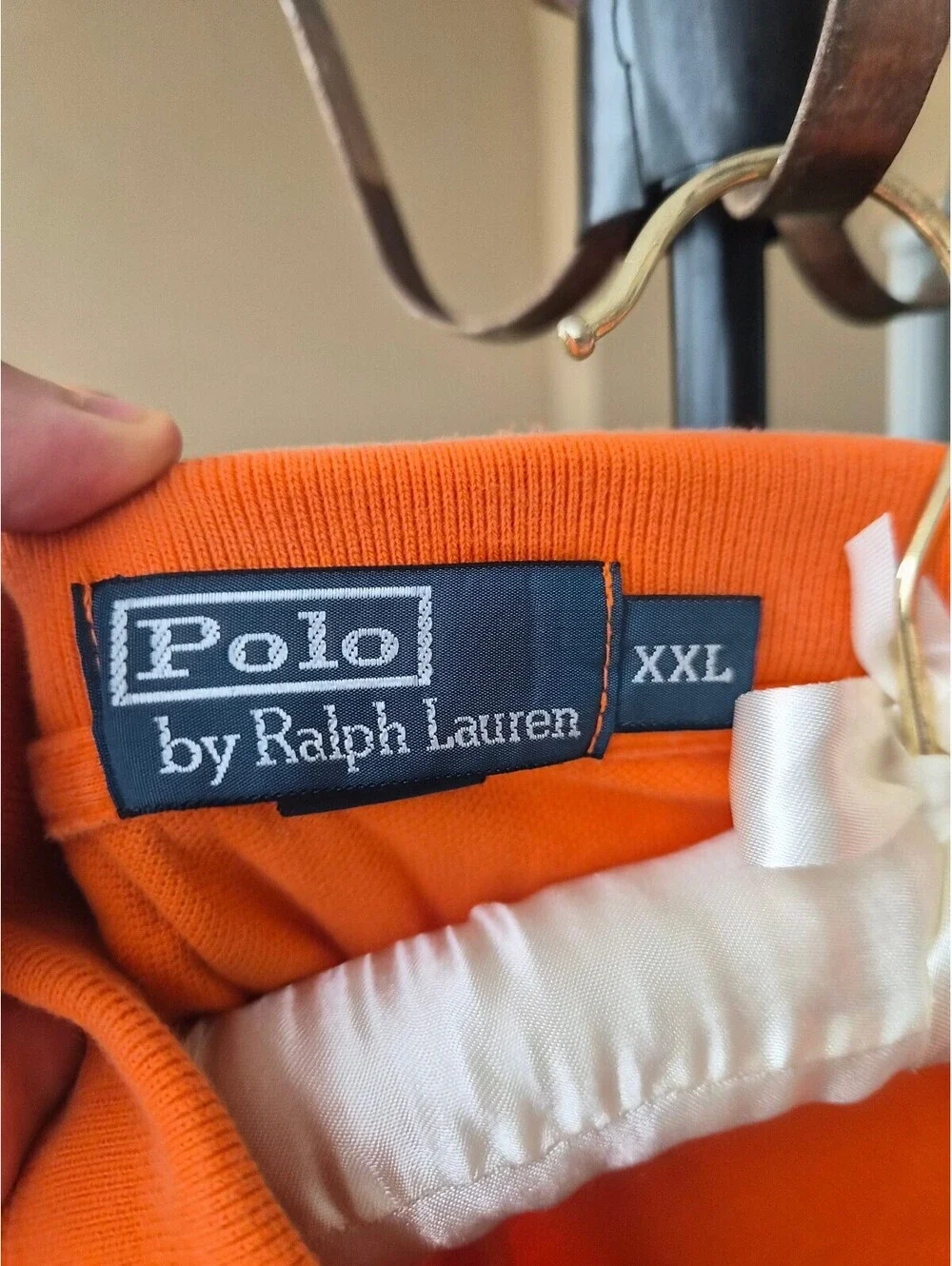 Polo Ralph Lauren Men’s Orange Cotton Polo Shirt XXL Classic Pony Logo